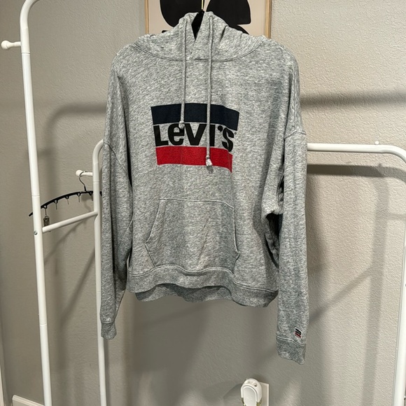 Levi's Gray Hoodie with Black and Red Logo - Picture 1 of 3